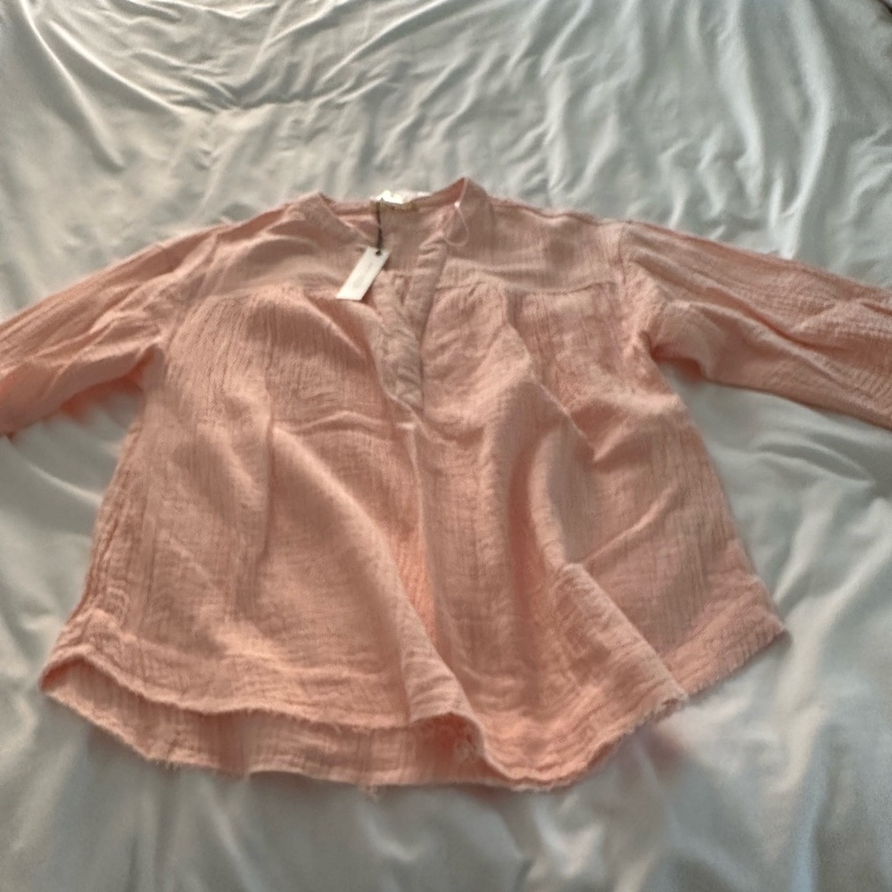 NWT light pink muslin top